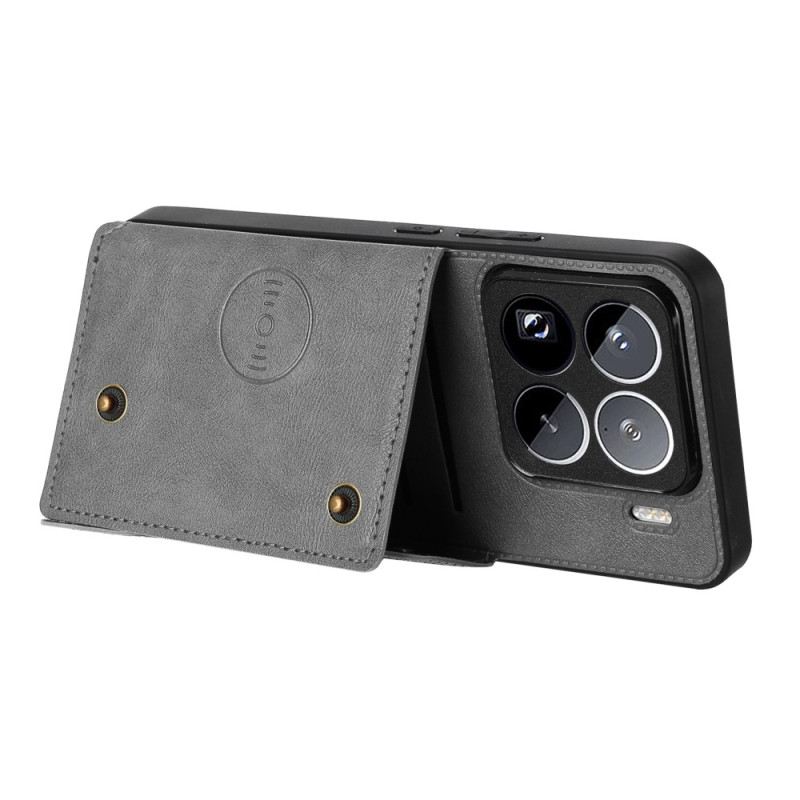 Mobiltelefon Tokok Xiaomi 15 Pro Bőrhatású Kártyatartó