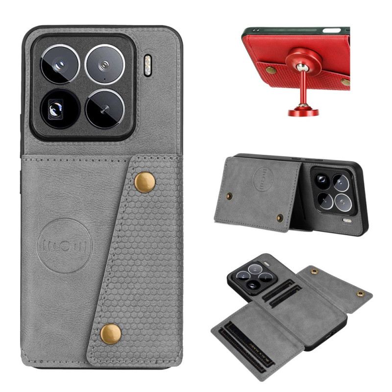 Mobiltelefon Tokok Xiaomi 15 Pro Bőrhatású Kártyatartó