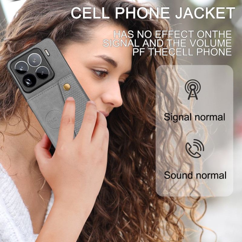 Mobiltelefon Tokok Xiaomi 15 Pro Bőrhatású Kártyatartó