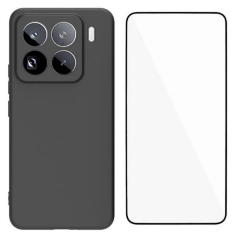 Tok Xiaomi 15 Pro Matt Szilikon Edzett Üveg Képernyővédővel