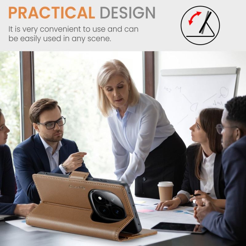 Bőrtok Poco X7 5g Caseme