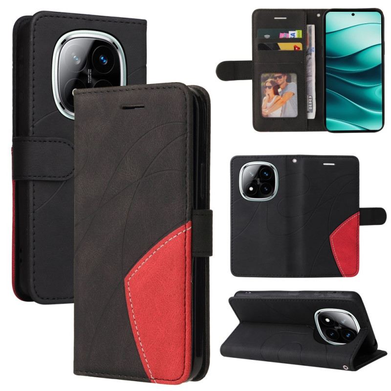 Bőrtok Poco X7 5g Kéttónusú Hullámos Vonalak