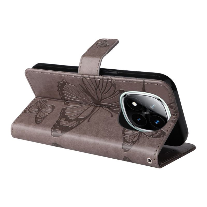 Bőrtok Poco X7 5g Óriás Pillangók