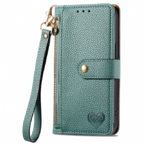 Bőrtok Poco X7 5g Rfid Blokkoló Szívminta