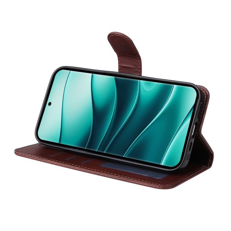 Fliptok Poco X7 5g Sima Bőr Hatású Pánttal