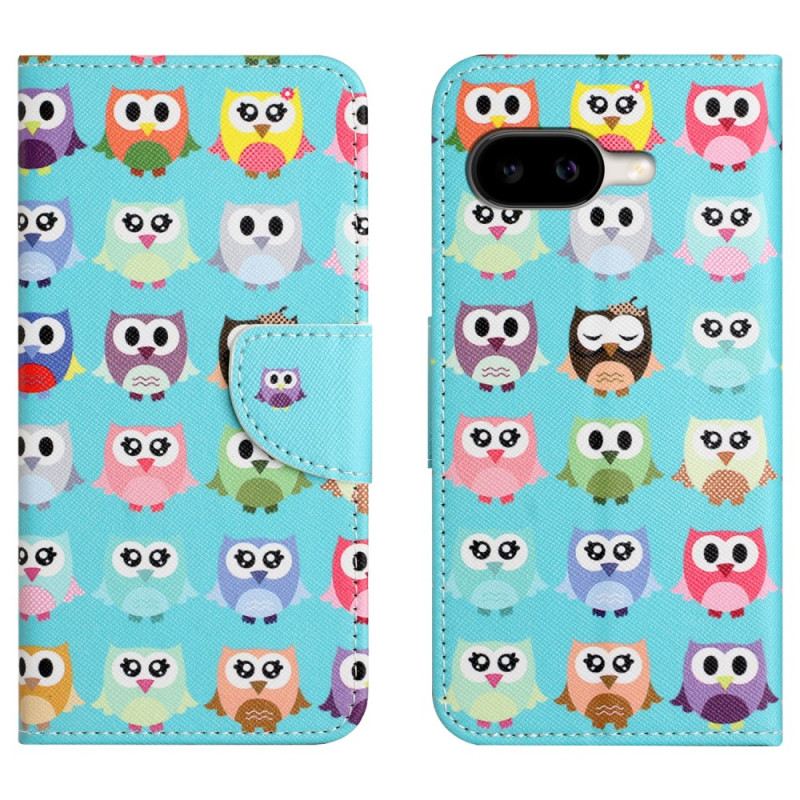 Bőrtok Google Pixel 10a Baglyok