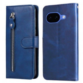 Bőrtok Google Pixel 10a Cipzáras Zseb