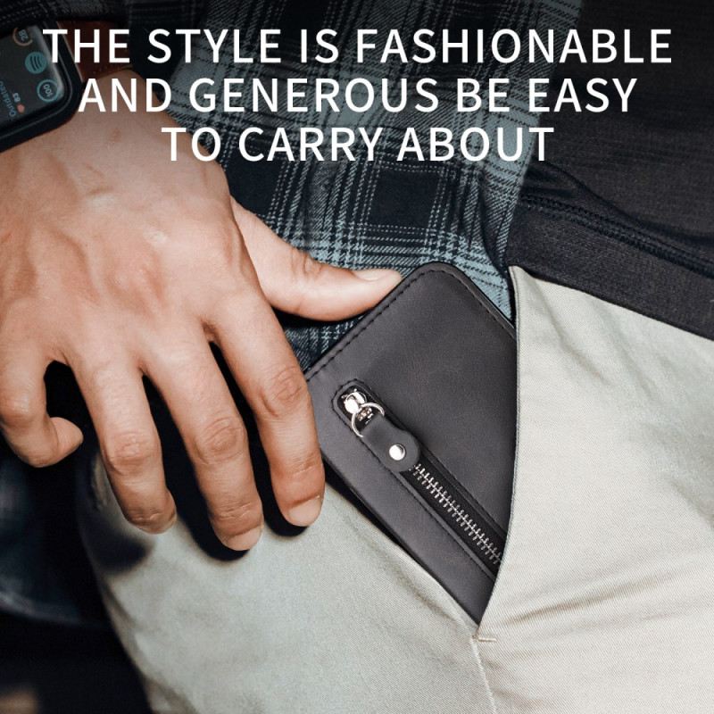 Bőrtok Google Pixel 10a Cipzáras Zseb