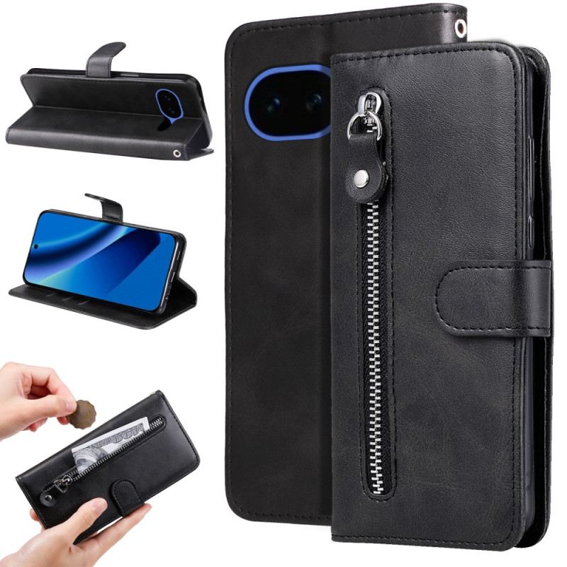 Bőrtok Google Pixel 10a Cipzáras Zseb