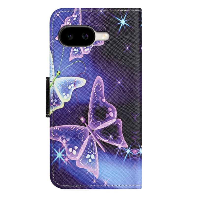 Bőrtok Google Pixel 10a Csillogó Pillangók