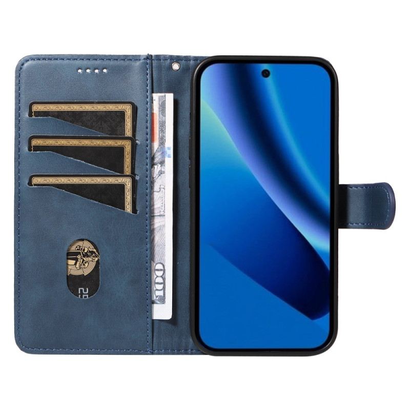 Bőrtok Google Pixel 10a Gravírozott Vonalak