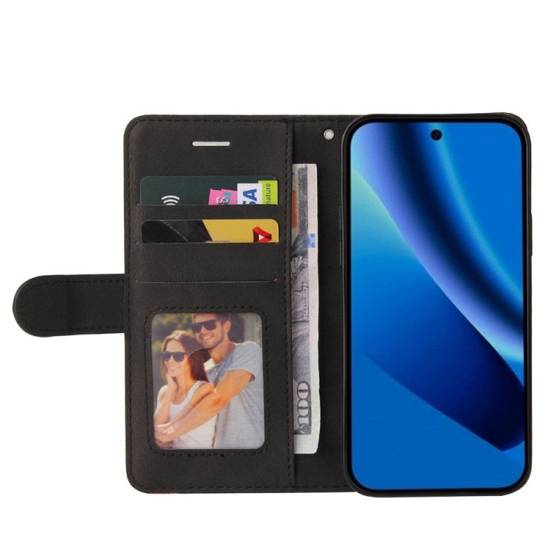 Bőrtok Google Pixel 10a Kétszínű Hullámos Minta