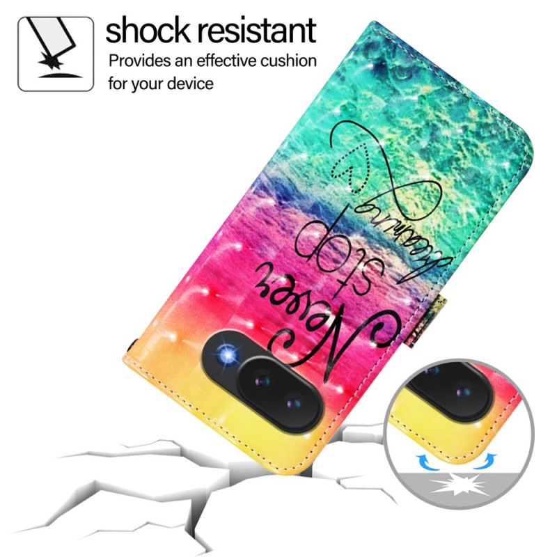 Bőrtok Google Pixel 10a Soha Ne Hagyd Abba Az Álmodást