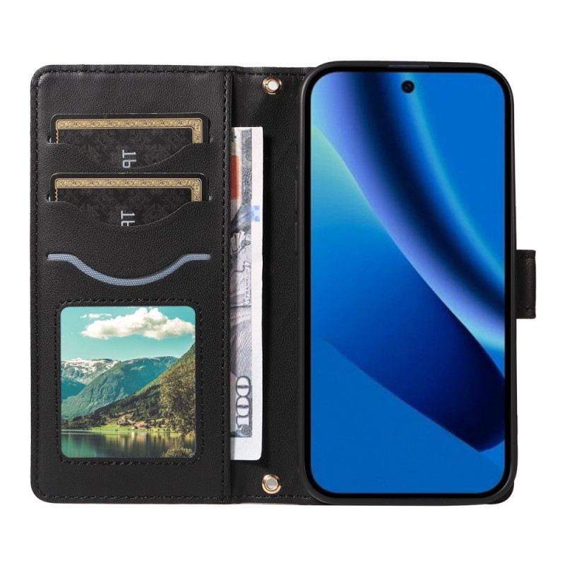 Bőrtok Google Pixel 10a Steppelt Pénztárca Pánttal És Vállpánttal