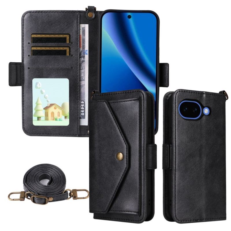 Bőrtok Google Pixel 10a Vintage Pénztárca És Vállpánt