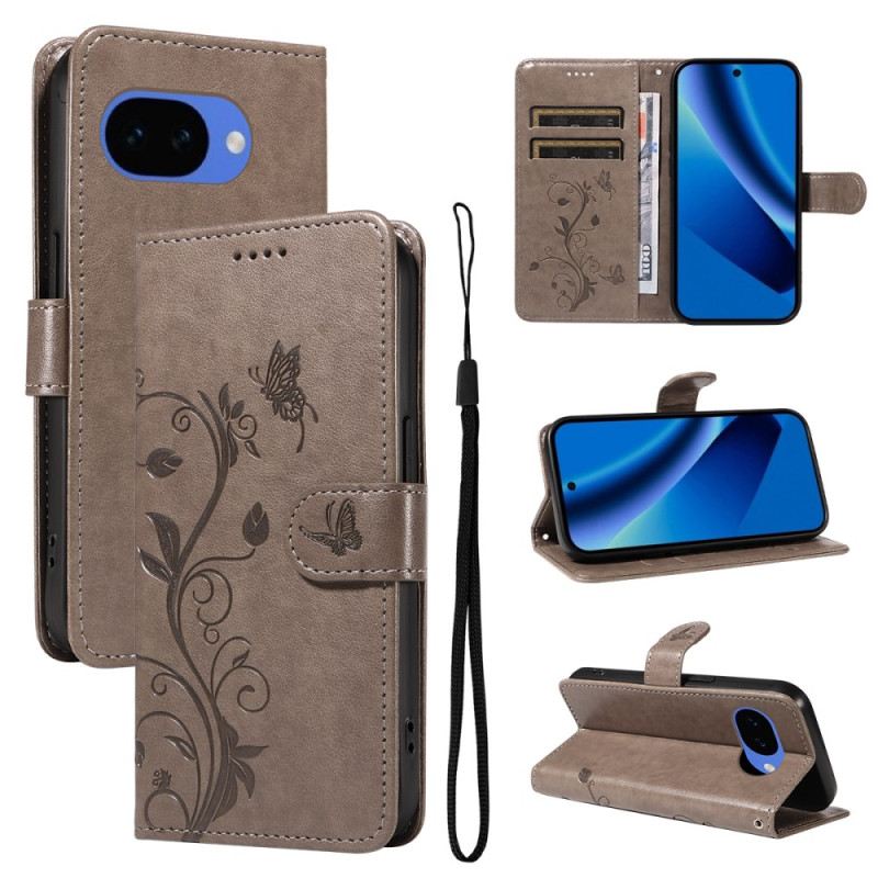 Bőrtok Google Pixel 10a Virágminta