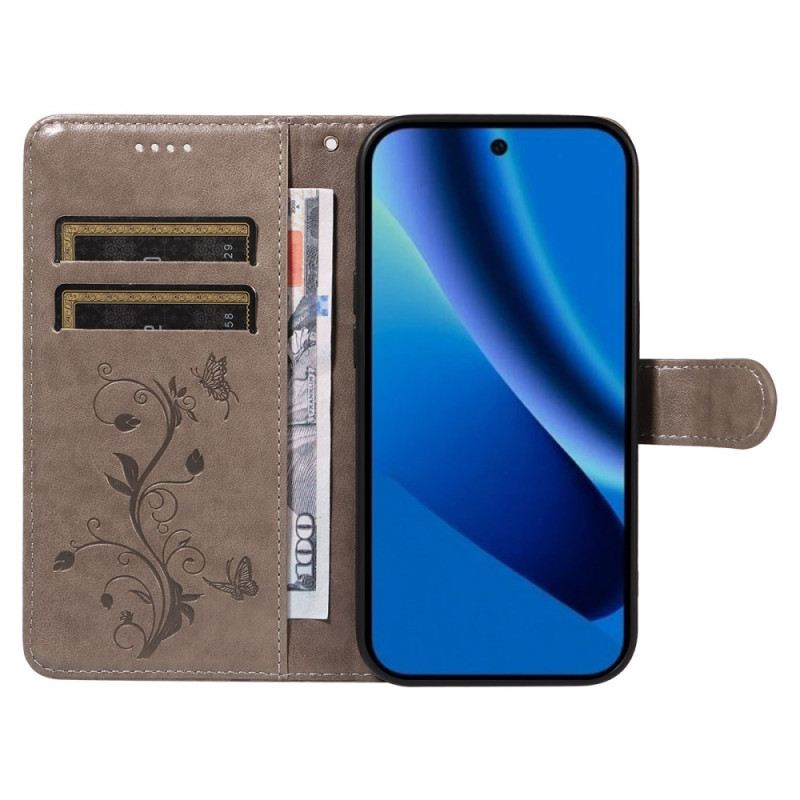 Bőrtok Google Pixel 10a Virágminta