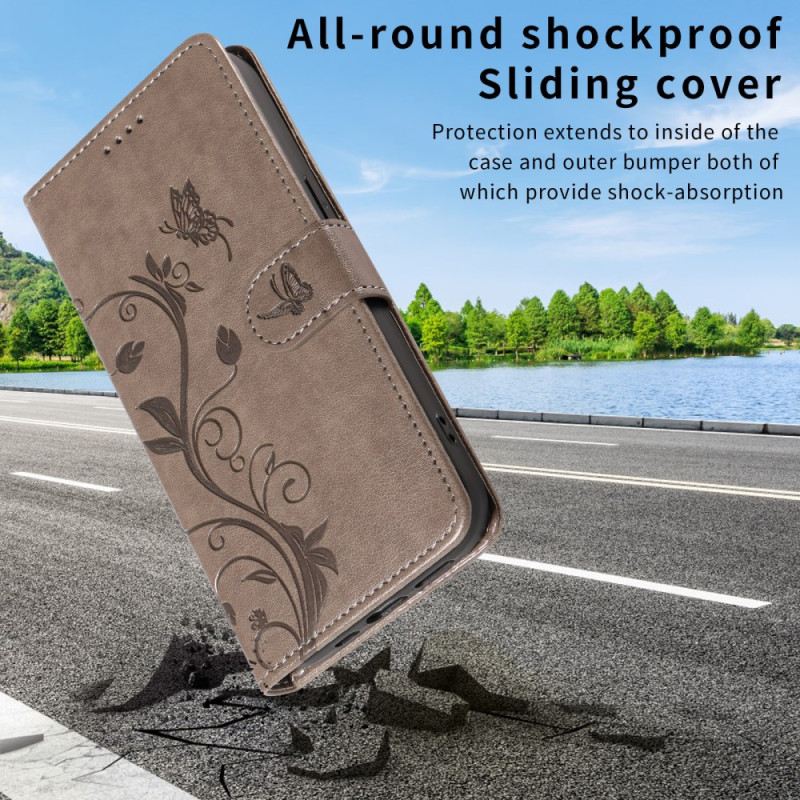 Bőrtok Google Pixel 10a Virágminta