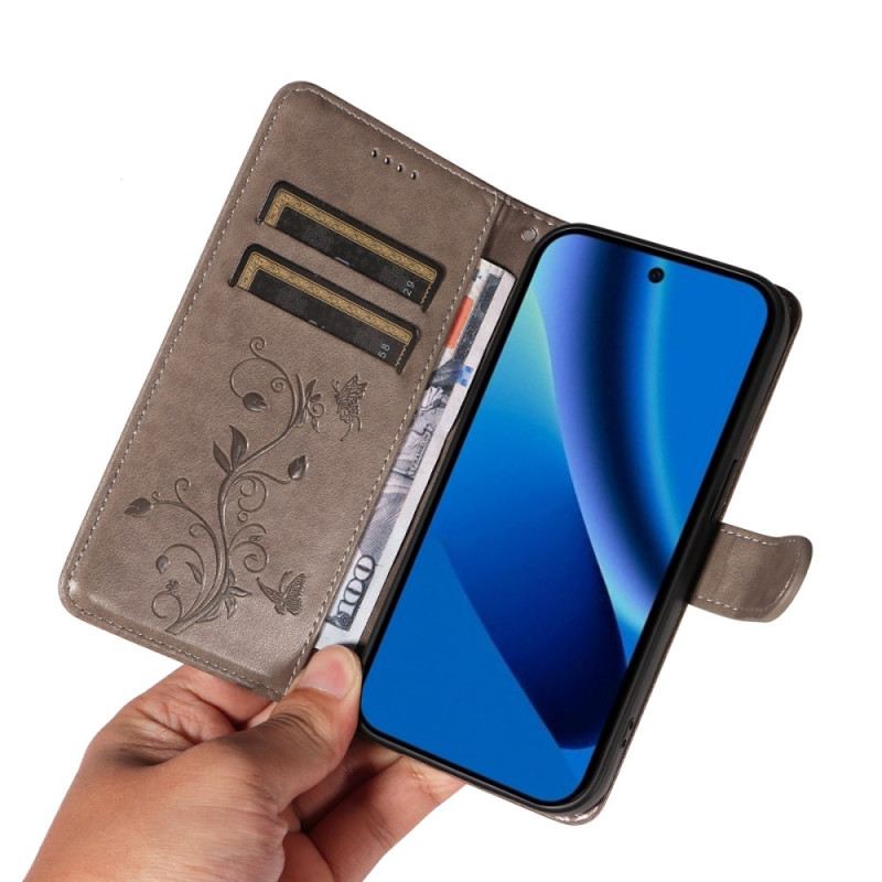 Bőrtok Google Pixel 10a Virágminta