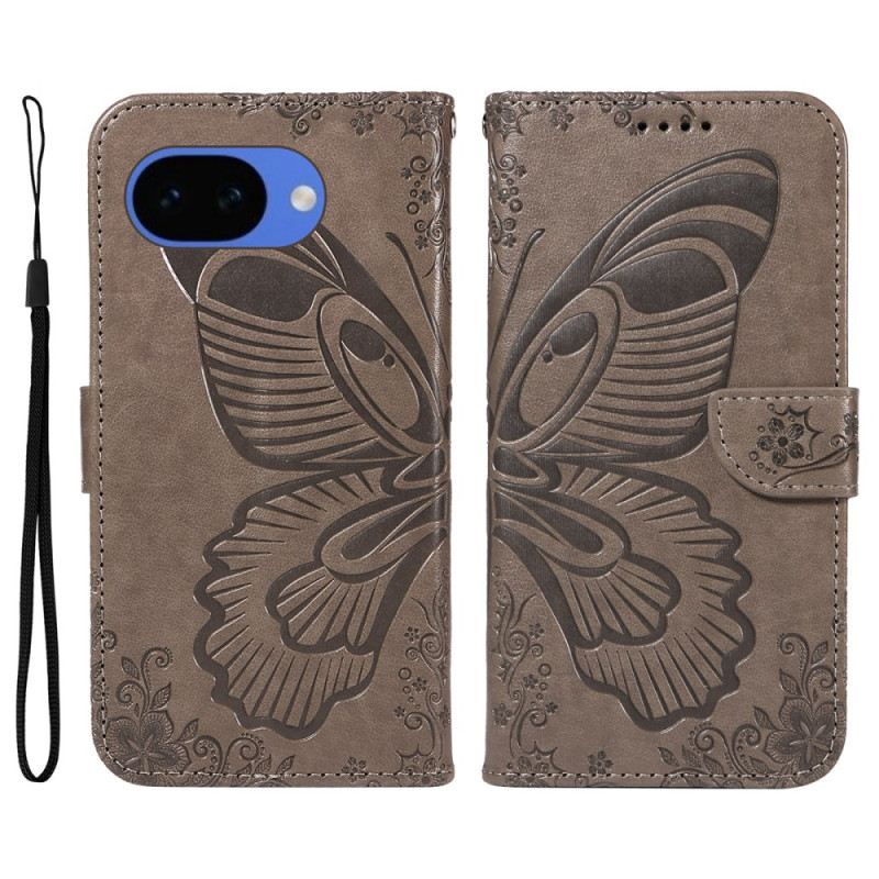 Kinyitható Bőrtok Google Pixel 10a Grafikus Pillangó