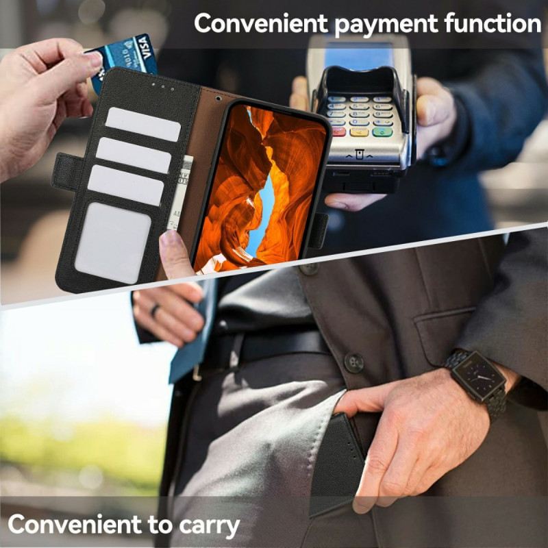 Kinyitható Bőrtok Google Pixel 10a Licsi Textúra Abeel