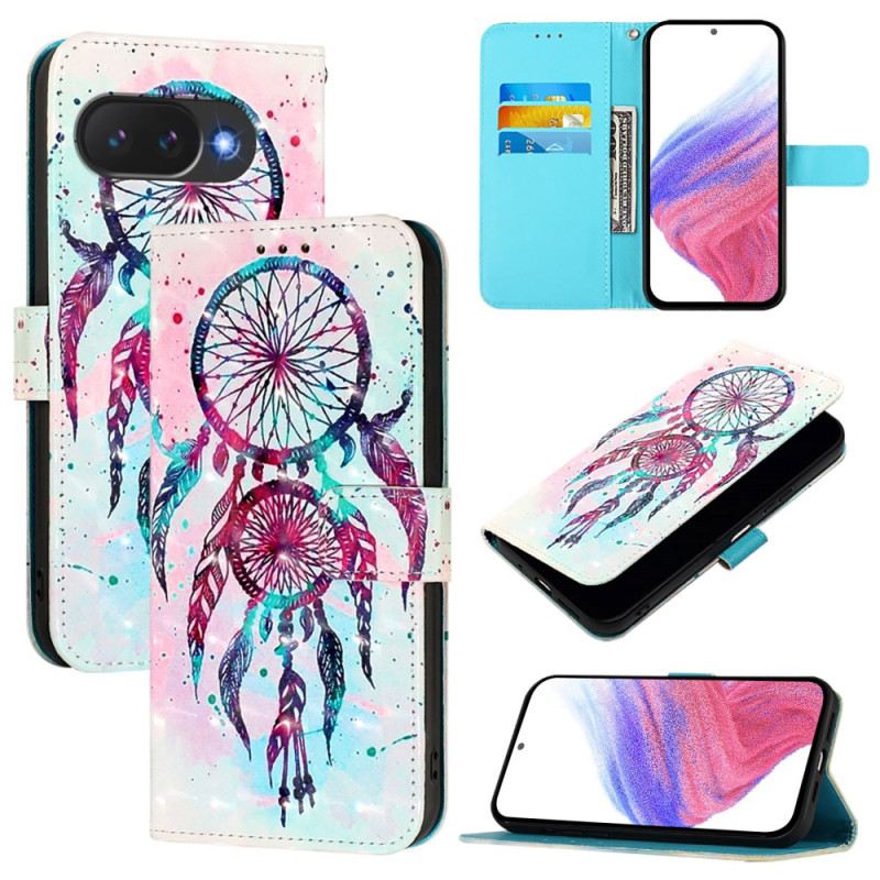 Kinyitható Bőrtok Google Pixel 10a Színes Álomfogó