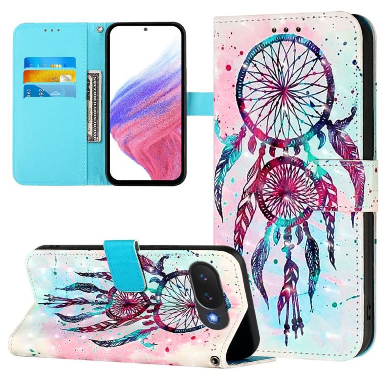 Kinyitható Bőrtok Google Pixel 10a Színes Álomfogó