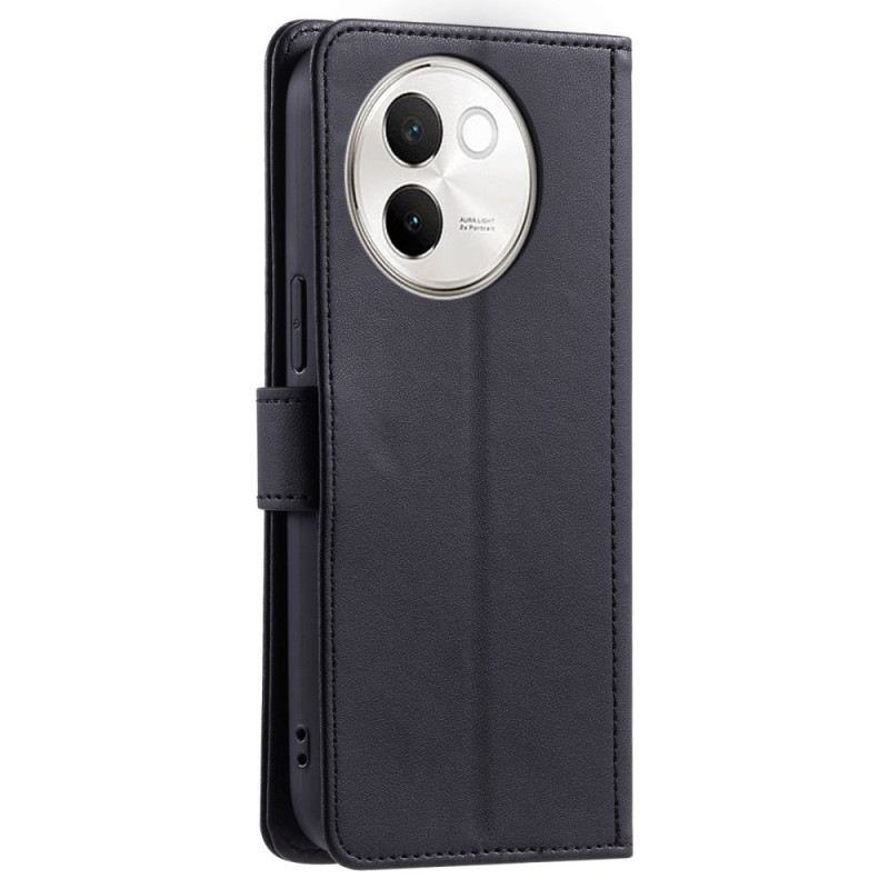 Bőrtok Vivo V40 Lite 5g Steppelt Pánttal És Vállpánttal