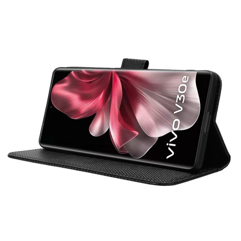 Kinyitható Bőrtok Vivo V40 Lite 5g Gyémánt Textúra