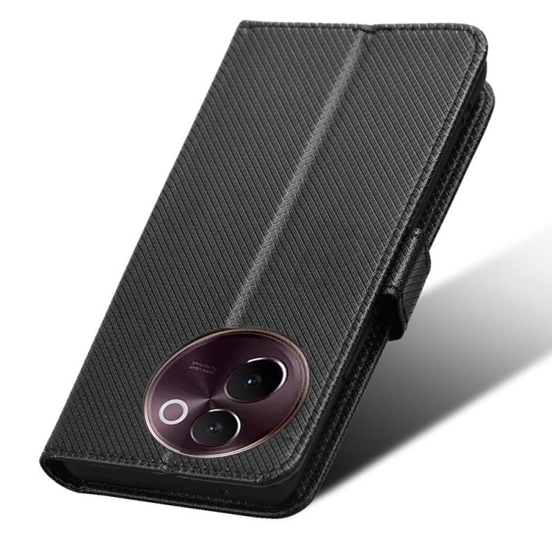 Kinyitható Bőrtok Vivo V40 Lite 5g Gyémánt Textúra