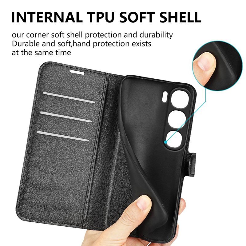 Kinyitható Bőrtok Vivo V40 Lite 5g Licsi Műbőr Bőr