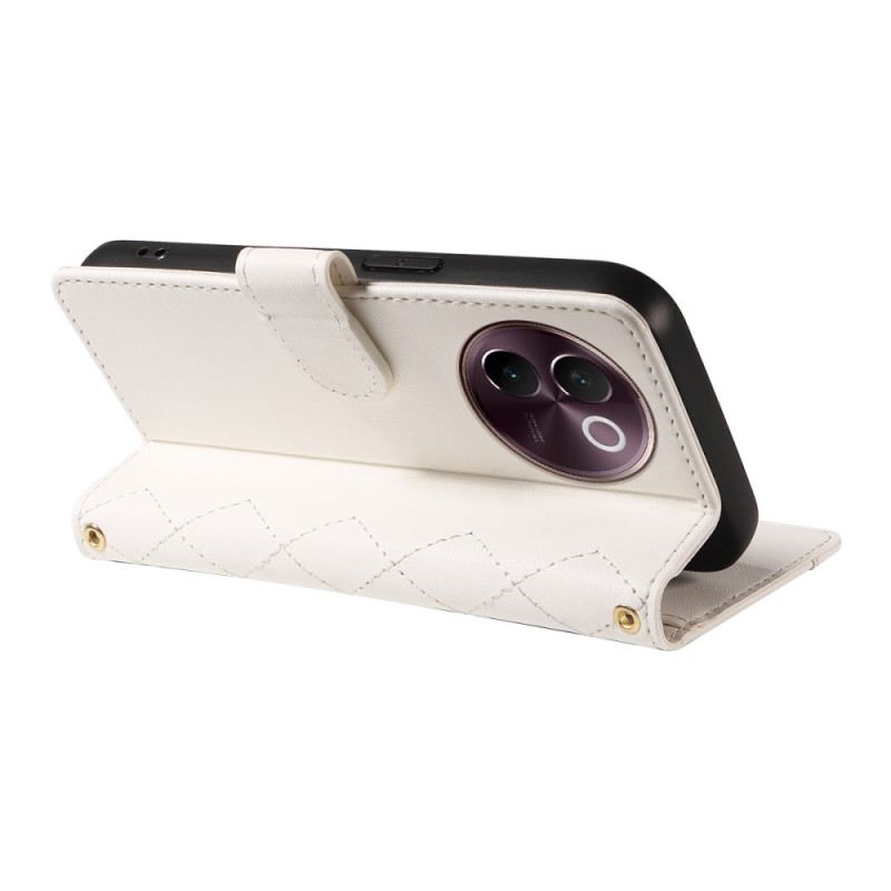 Kinyitható Tokok Vivo V40 Lite 5g Steppelt Pántokkal