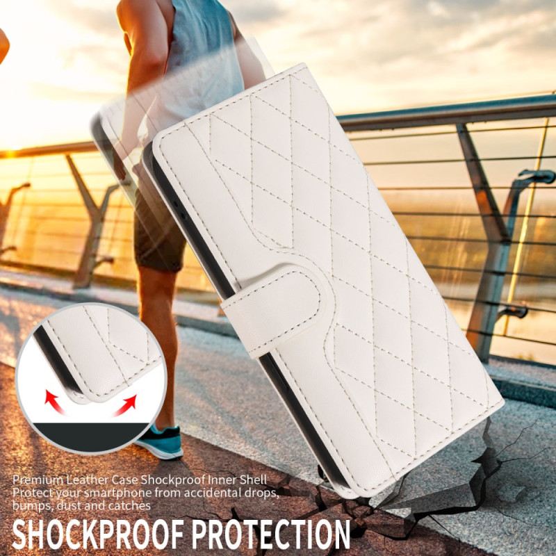 Kinyitható Tokok Vivo V40 Lite 5g Steppelt Pántokkal