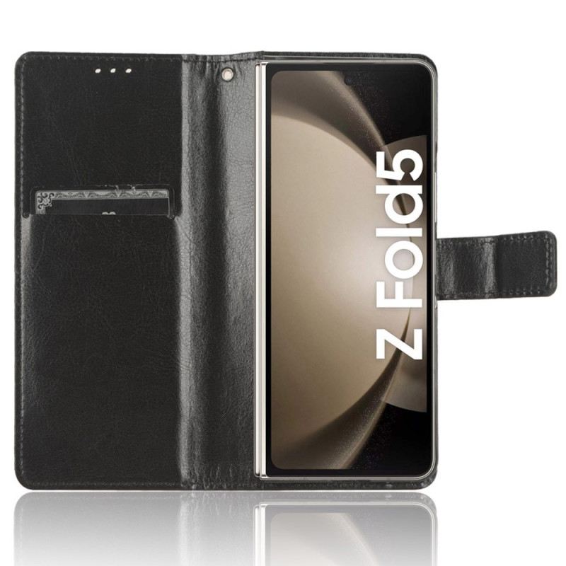 Bőrtok Samsung Galaxy Z Fold 5 Üzlet Lanière-ben