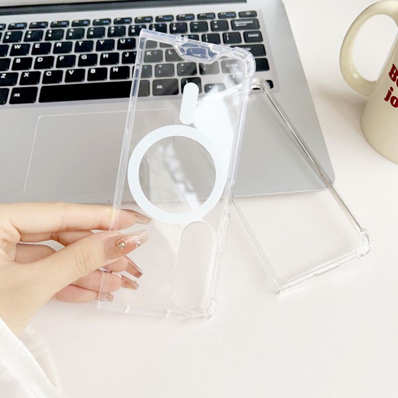 Mobiltelefon Tokok Samsung Galaxy Z Fold 5 Átlátszó Magsafe Kompatibilis