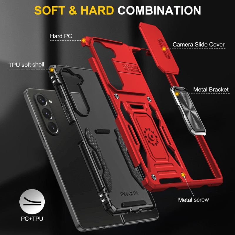 Telefontok Samsung Galaxy Z Fold 5 Teljes Védelem Gyűrűvel
