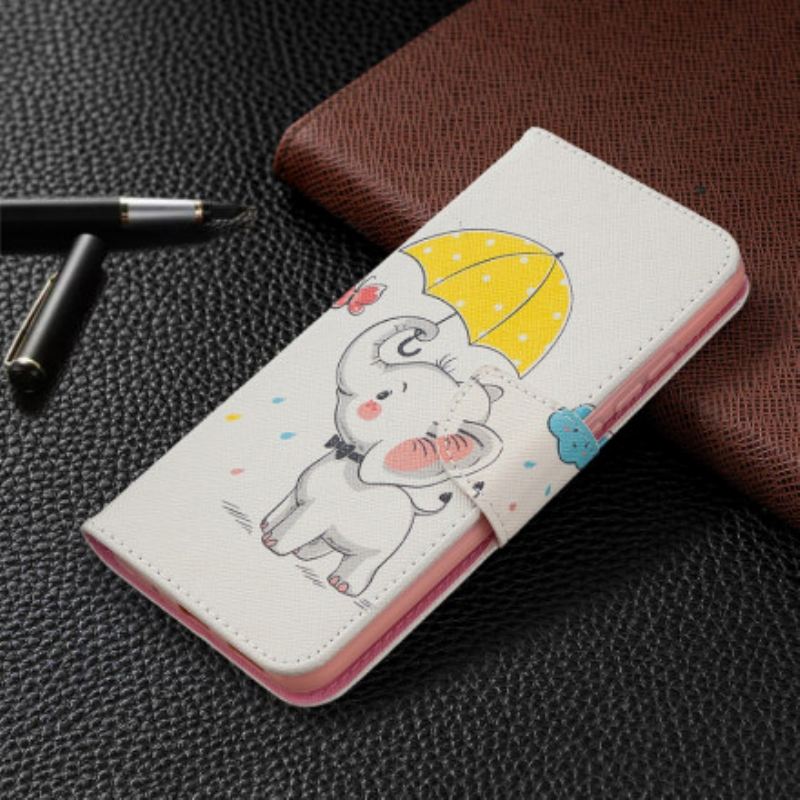 Fliptok / Bőrtok Xiaomi Redmi 9C Elefánt Bébi