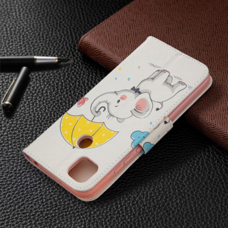 Fliptok / Bőrtok Xiaomi Redmi 9C Elefánt Bébi