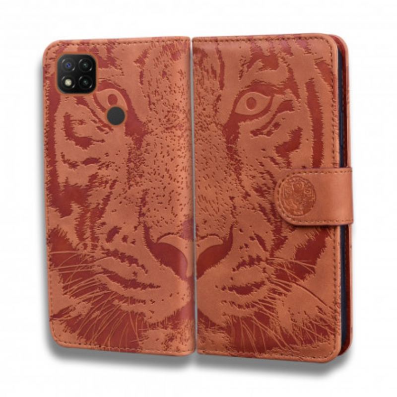 Fliptok / Bőrtok Xiaomi Redmi 9C Tigris Arcnyomat