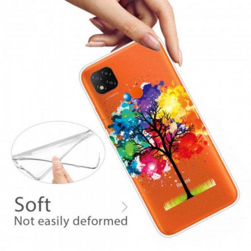 Telefontok Xiaomi Redmi 9C Varrat Nélküli Akvarell Fa