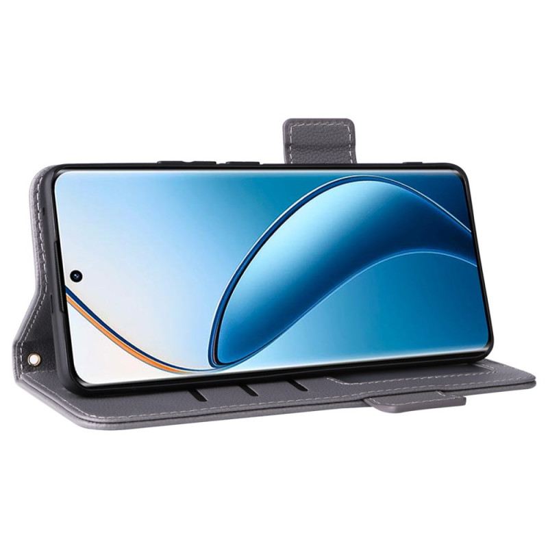 Bőrtok Realme 12 Pro / 12 Pro Plus Duplapántos Csat