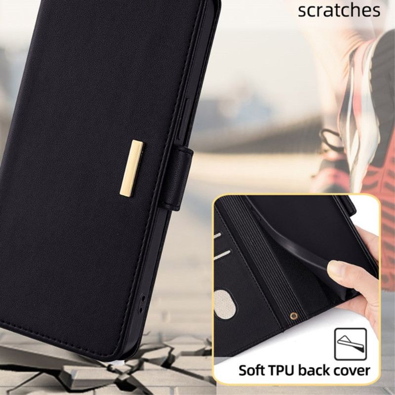 Bőrtok Realme 12 Pro / 12 Pro Plus Rfid Blokkoló Zsinór És Vállpánt