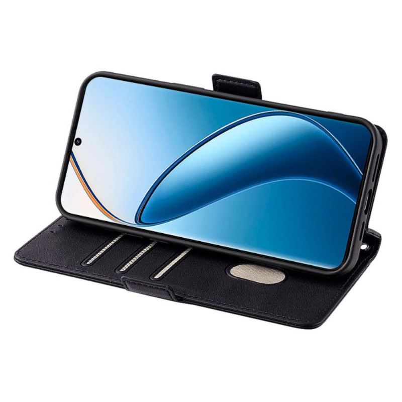 Bőrtok Realme 12 Pro / 12 Pro Plus Rfid Blokkoló Zsinór És Vállpánt