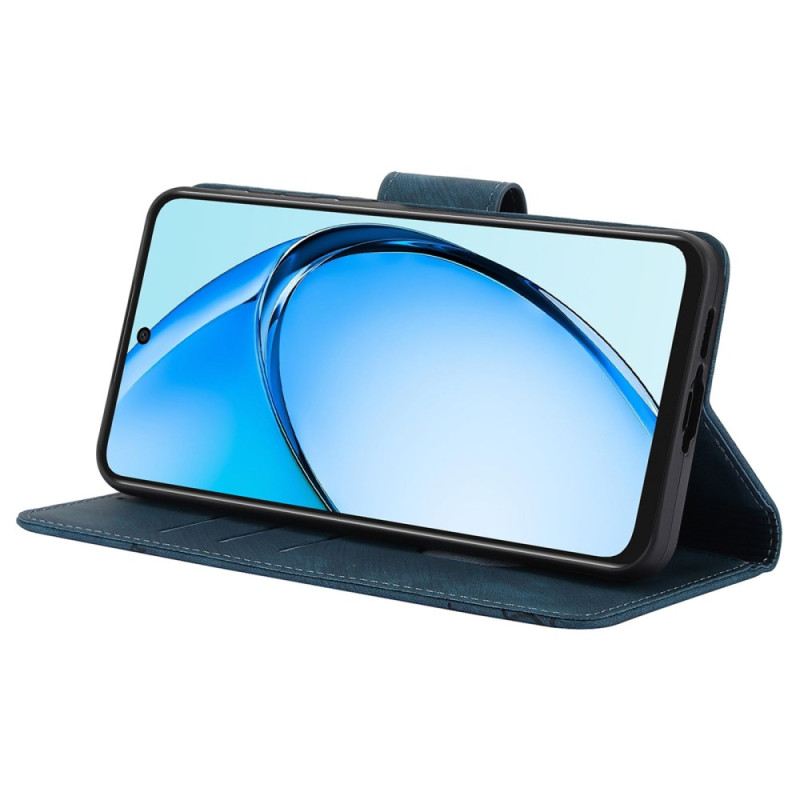 Bőrtok Realme 12 Pro / 12 Pro Plus Virágmintás Szíj