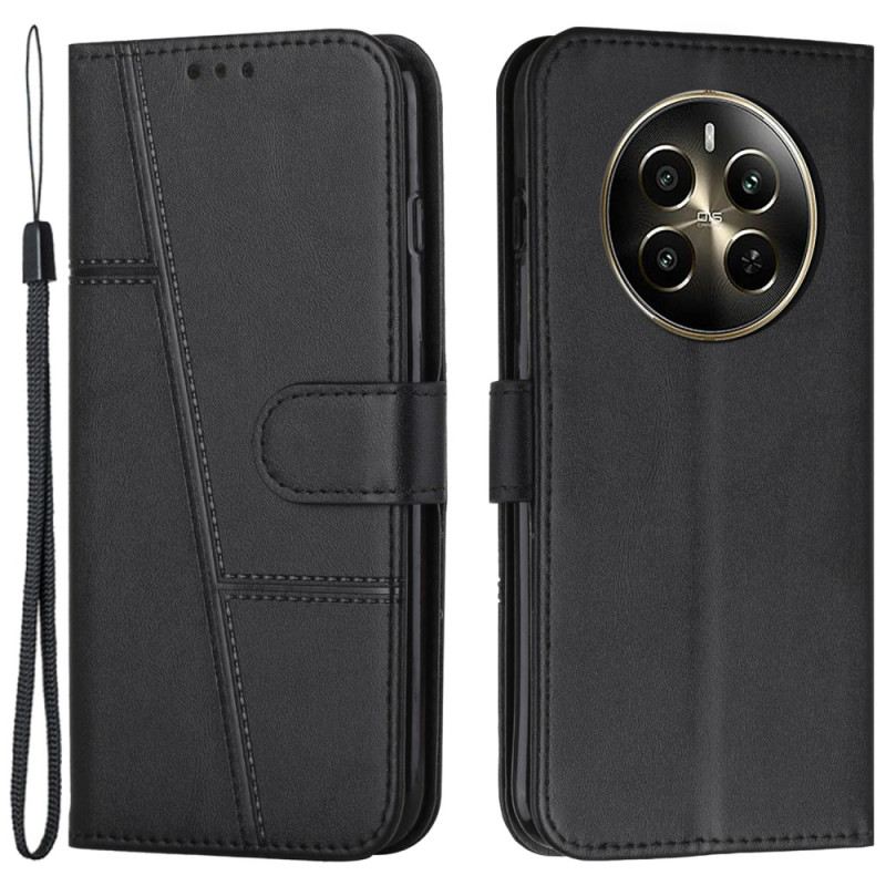 Bőrtok Realme 12 Pro / 12 Pro Plus Vonalak