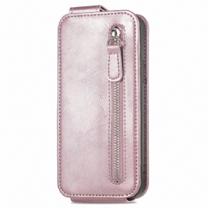 Fliptok Realme 12 Pro / 12 Pro Plus Függőleges Füles Cipzáras Zseb