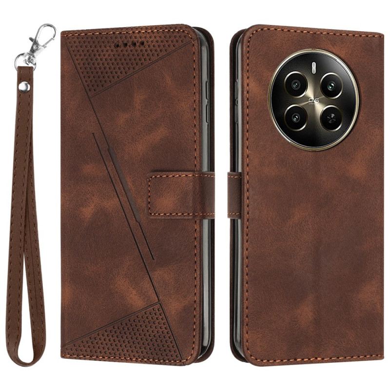 Fliptok Realme 12 Pro / 12 Pro Plus Háromszögek Minta