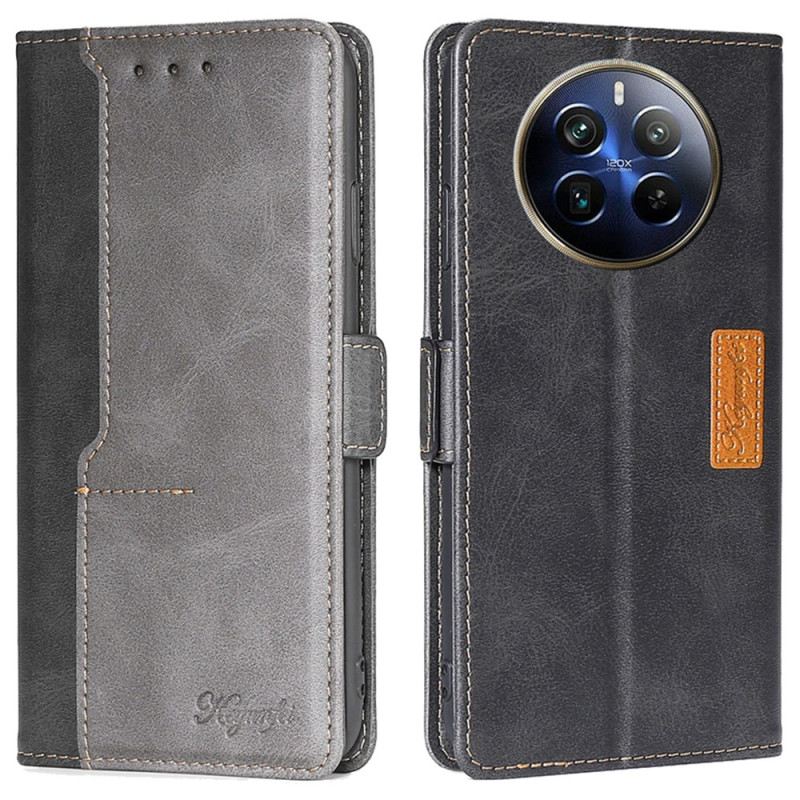 Fliptok Realme 12 Pro / 12 Pro Plus Kéttónusú Dupla Csat