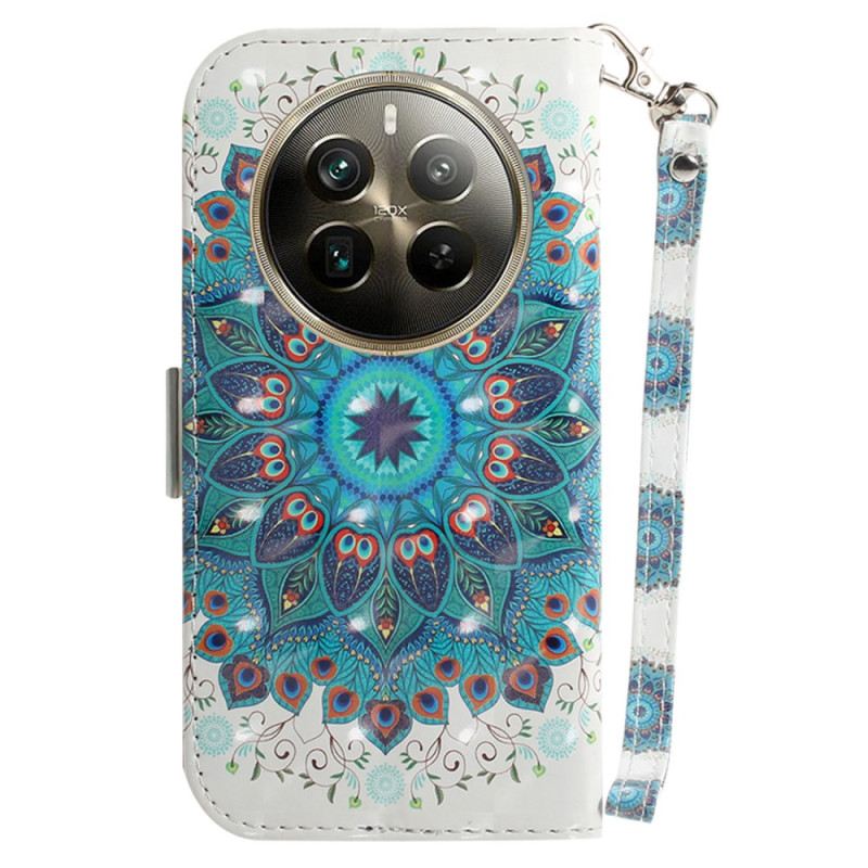 Fliptok Realme 12 Pro / 12 Pro Plus Zöld Mandala Szíjjal