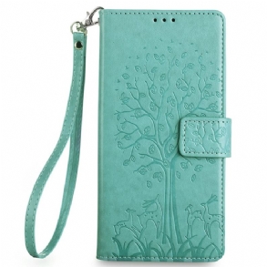 Kinyitható Bőrtok Realme 12 Pro / 12 Pro Plus Szíjas Szarvas